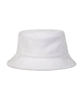 Men's Paper Planes Jacquard Terry Cloth Bucket Hat - White