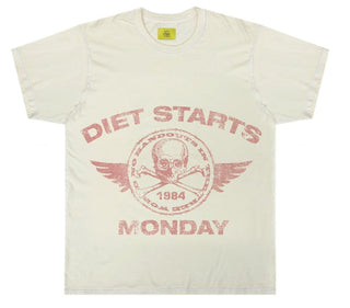 DIET STARTS MONDAY FIRST WORLD TEE | ANTIQUE WHITE