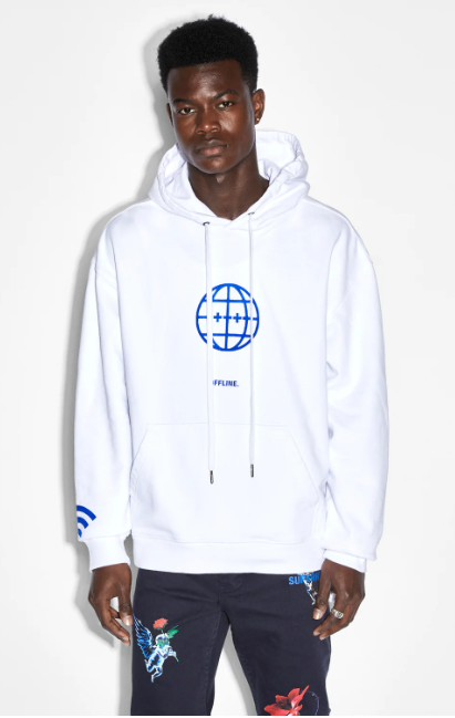 Men s Ksubi Offline Biggie Hoodie White SOLE PLAY