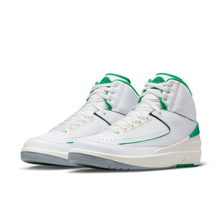 Men's Air Jordan 2 Retro - White/Lucky Green