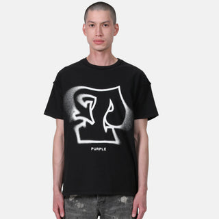 PURPLE BRAND TEXTURED INSIDE OUT TEE | BLACK