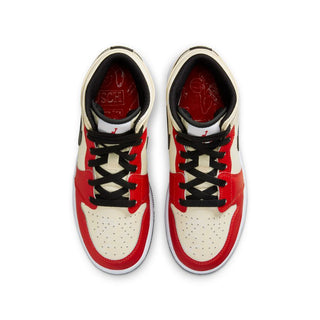 Air Jordan 1 Mid SS GS - Muslin/Chile Red