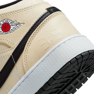 Air Jordan 1 Mid SS GS - Muslin/Chile Red