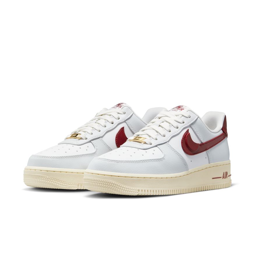 Nike Air Force 1 Low Photon Dust Team Red Womens Lifestyle Shoes