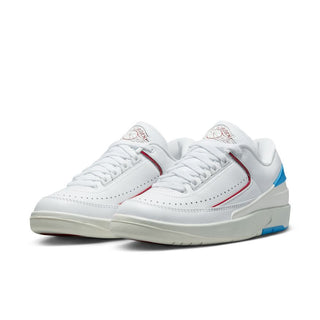 Women's Air Jordan 2 Retro Low - WHITE/GYM RED-DK POWDER BLUE-SAIL