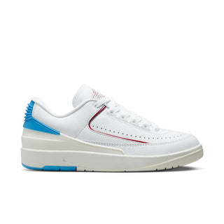 Women's Air Jordan 2 Retro Low - WHITE/GYM RED-DK POWDER BLUE-SAIL