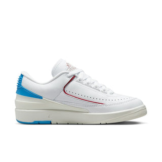 Women's Air Jordan 2 Retro Low - WHITE/GYM RED-DK POWDER BLUE-SAIL