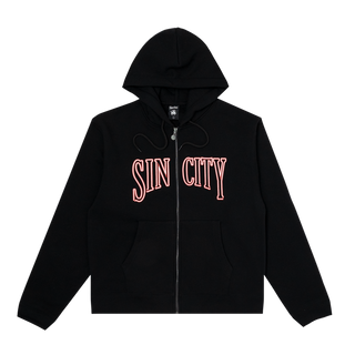 SINCLAIR GLOBAL ZIP UP HOODIE | BLACK