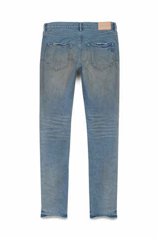 Men's Purple Light Indigo Plain Vintage Denim - Dirty