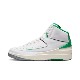 Men's Air Jordan 2 Retro - White/Lucky Green