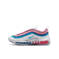 Grade School Nike Air Max 97 SE - White/Blue Lightning