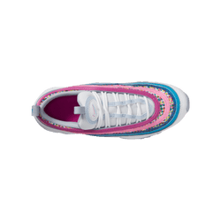 Grade School Nike Air Max 97 SE - White/Blue Lightning