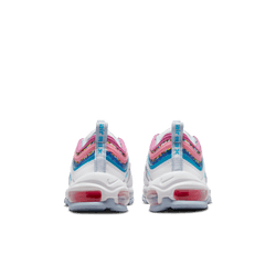 Grade School Nike Air Max 97 SE - White/Blue Lightning