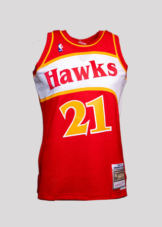 NBA SWINGMAN ROAD JERSEY HAWKS 86| D. WILKINS