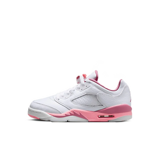 Jordan 5 Retro Low (PS) I White/Coral Pink